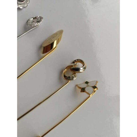 Vintage Lapel Pins Gold & Silver toned (5 pieces) - Picture 5 of 6